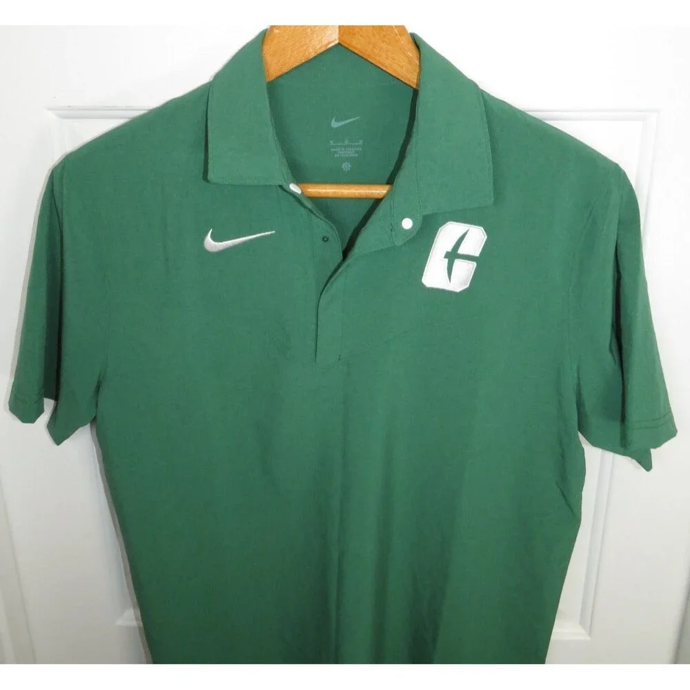 Nike Polo Shirt Move to Zero Football Dri-FIT Coaches Charlotte 49ers Medium